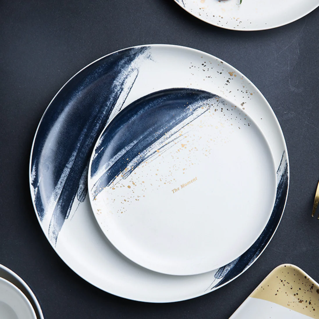 Midnight Ceramic Snack Plate 6 Inch - Image 6