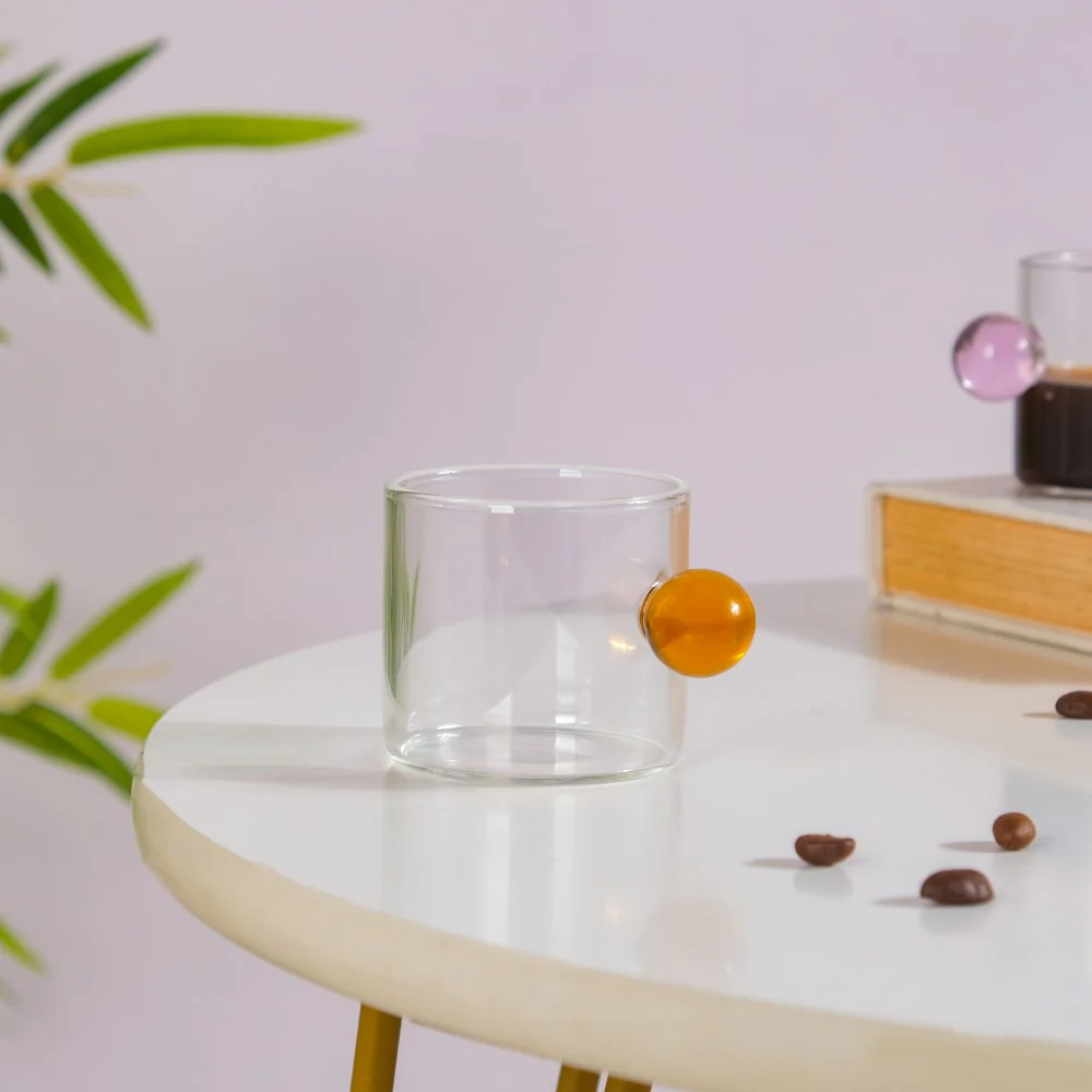 Mini Espresso Shot Glass Cup Amber 70ml - Image 3
