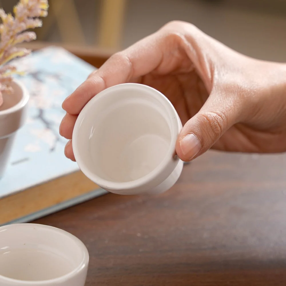 Mini Pot For Table Decor White Set of 4 - Image 8