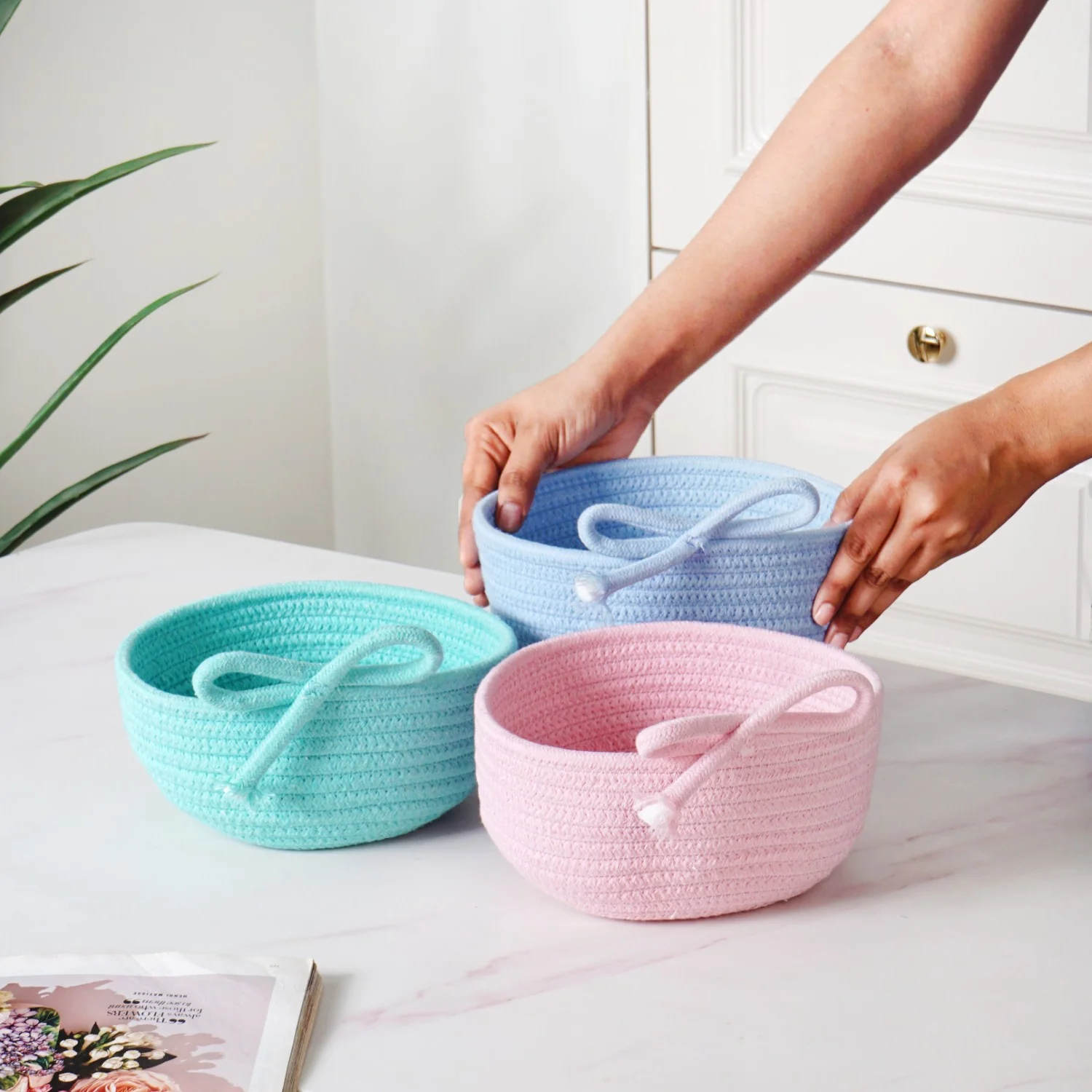 Mini Storage Basket Set Of 3 10cm - Image 3