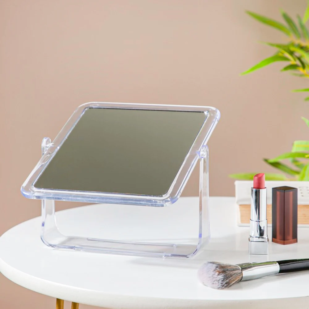 Minimal Transparent Double Sided Movable Table Mirror - Image 2