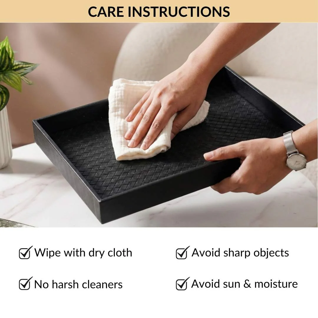 Minimalist Rectangle Organiser Tray Black - Image 5