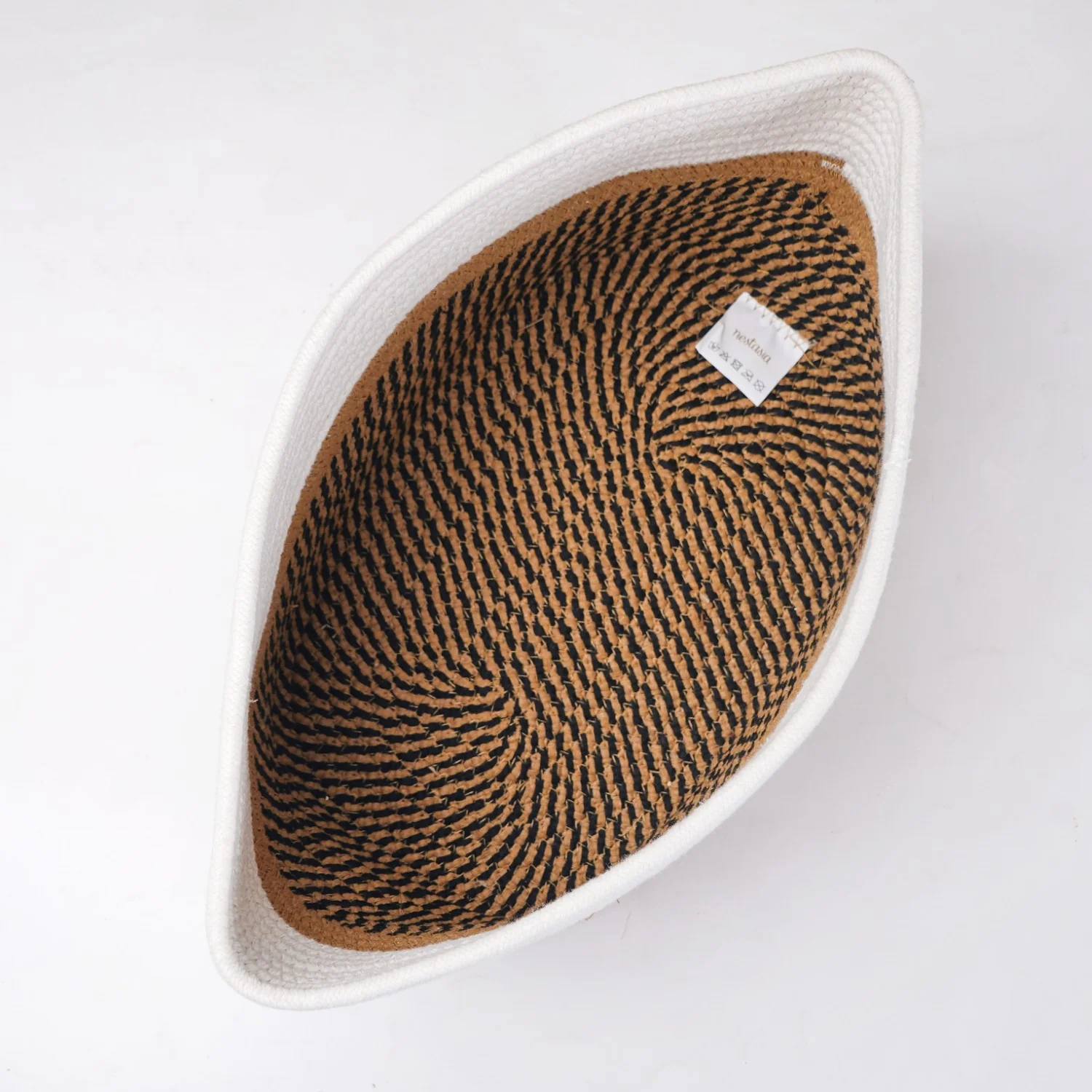Minimalist Roped Cotton Storage Basket 20cm - Image 5