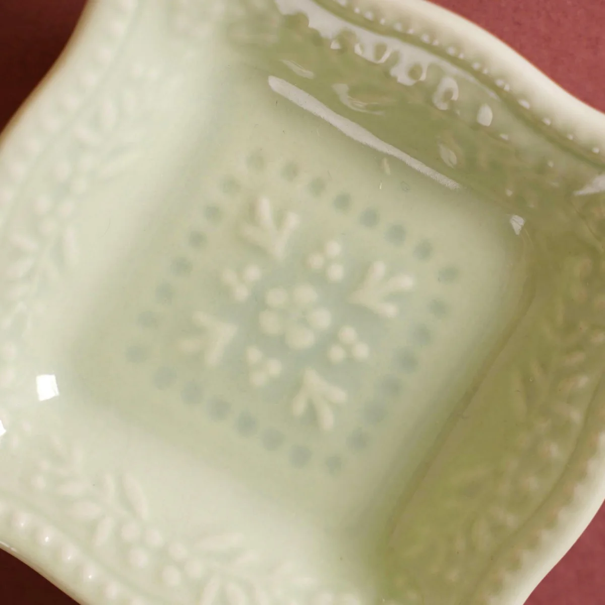 Mint Green Mini Square Dessert Dish Set Of 6 3" x 3" - Image 7