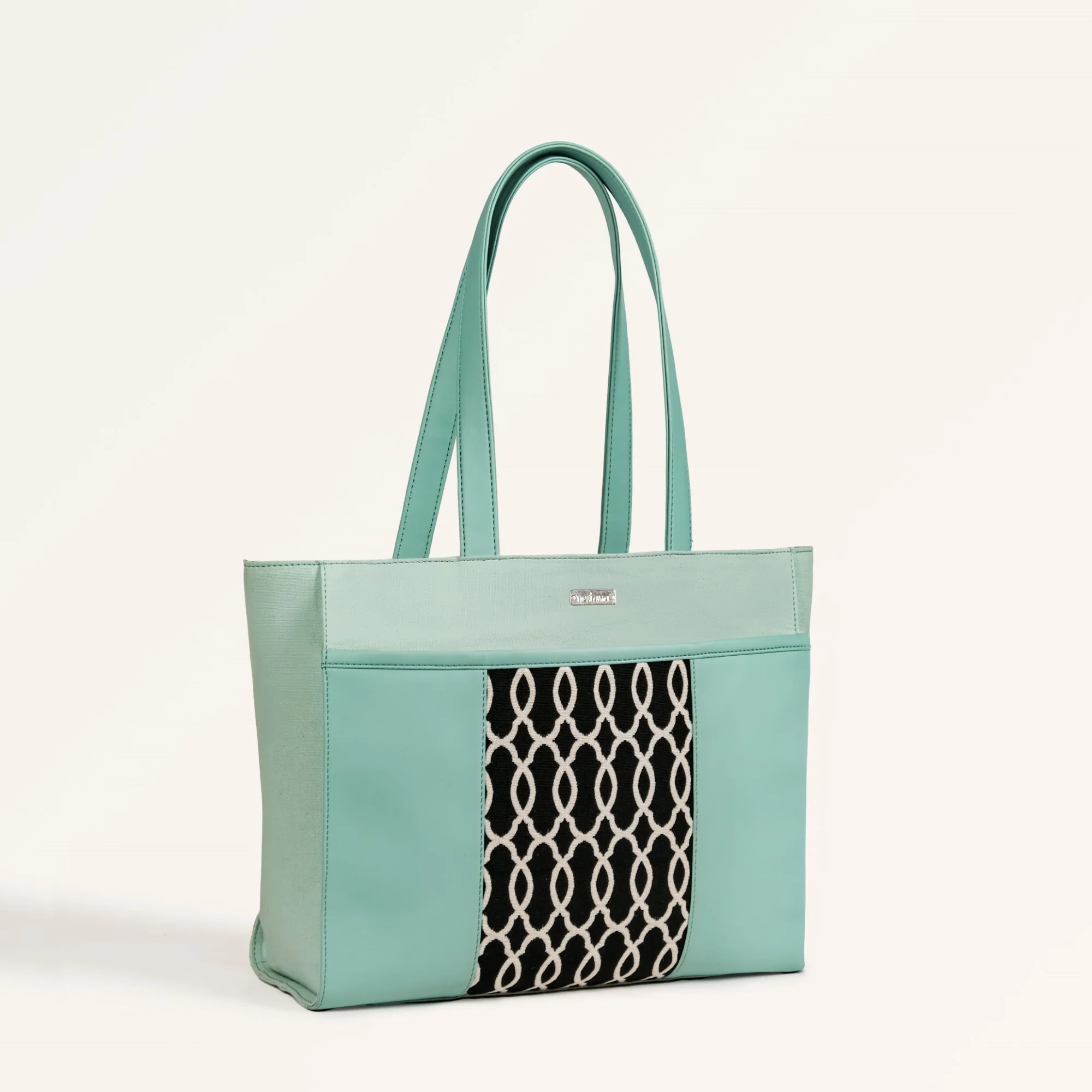 Mintdew Jacquard Tote Bag - Image 2