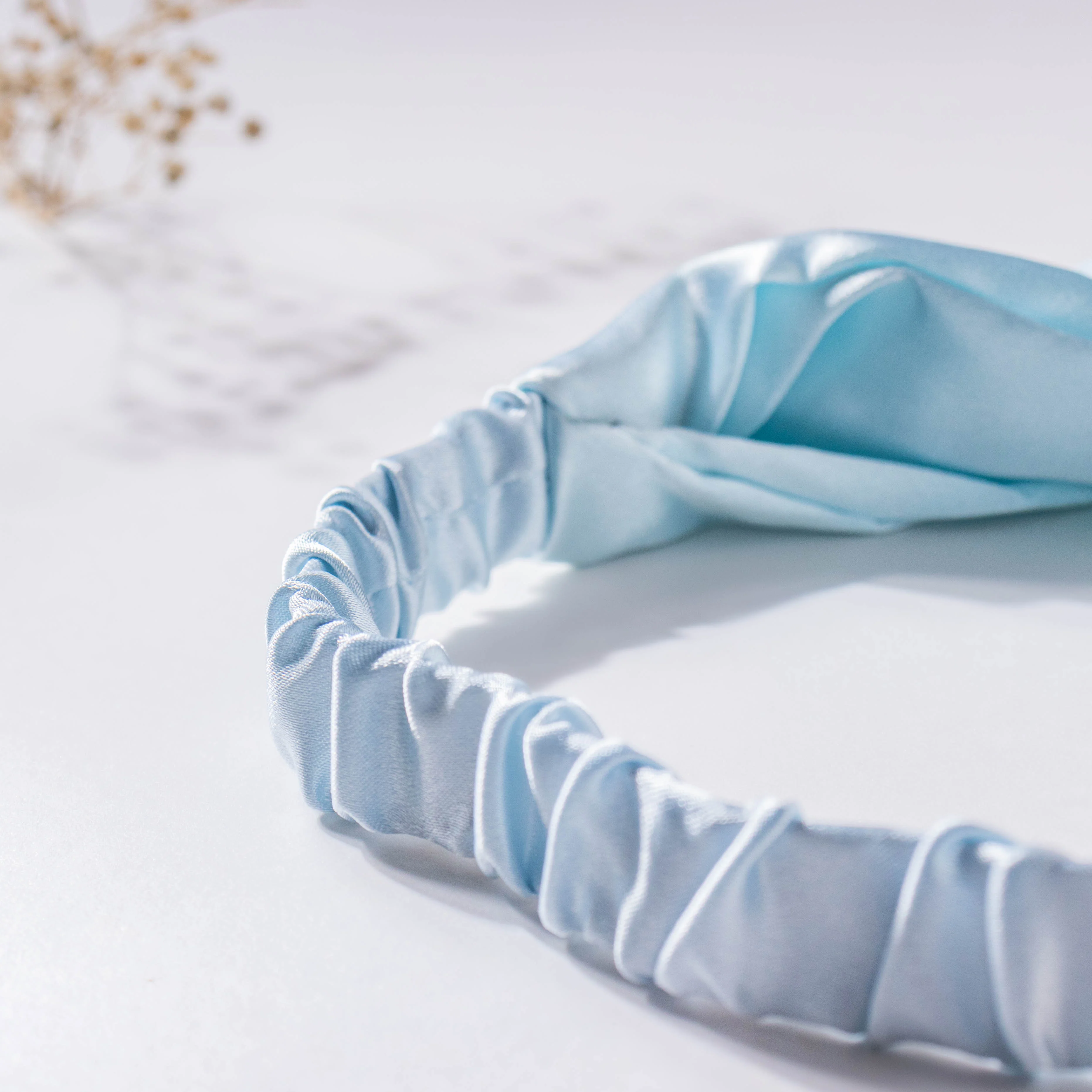 Mist Blue Satin Sleep Care Set of 4 - Image 8