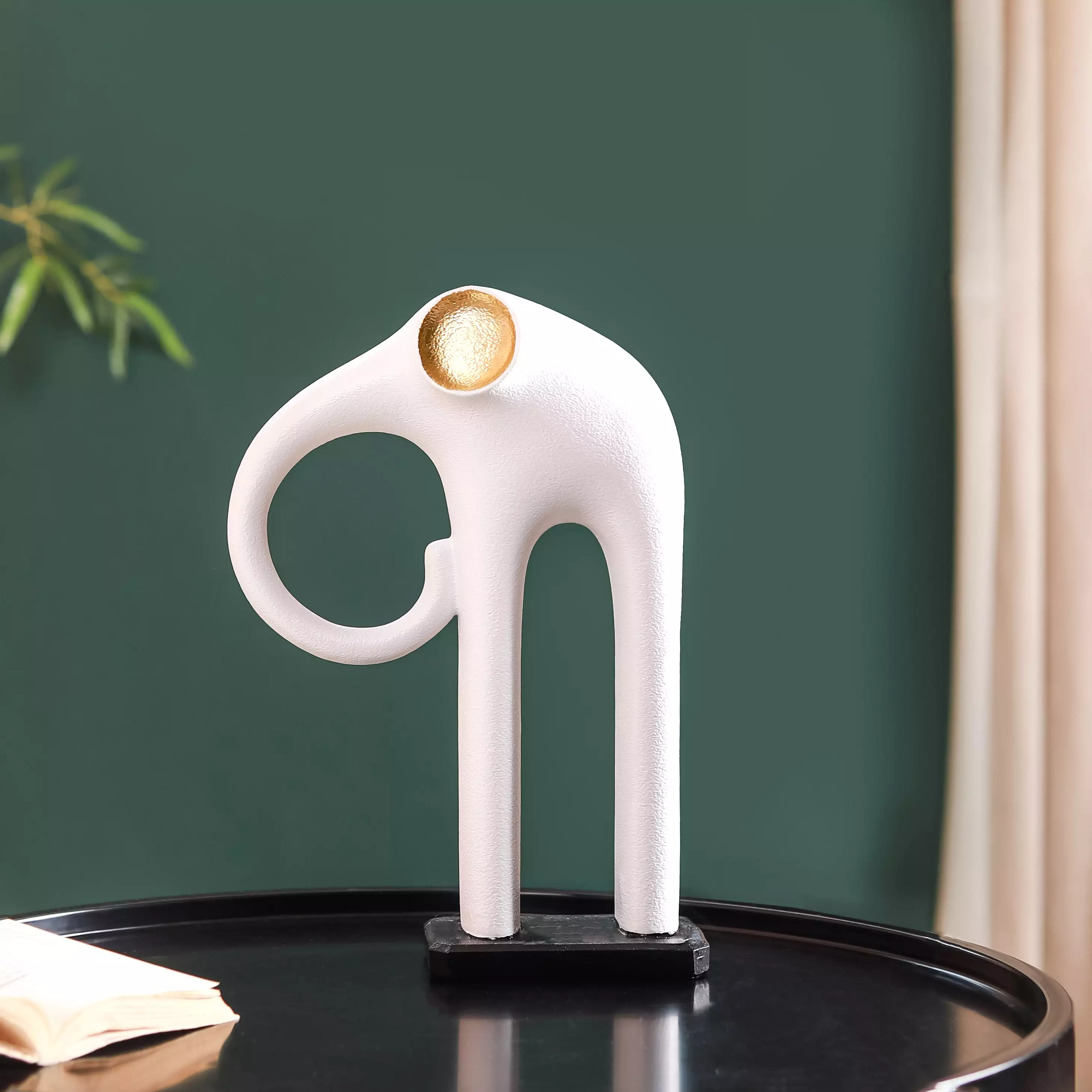 Modern Elephant Decor White - Image 2