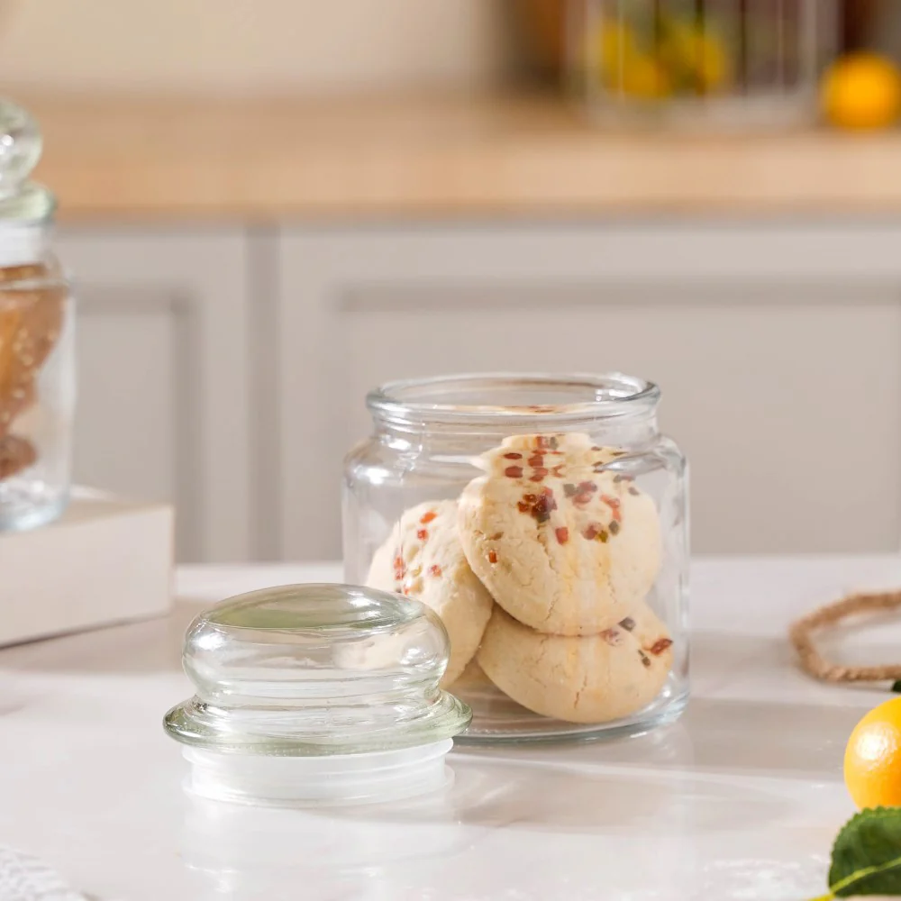 Modern Glass Jar Medium Set Of 4 550ml - Image 6