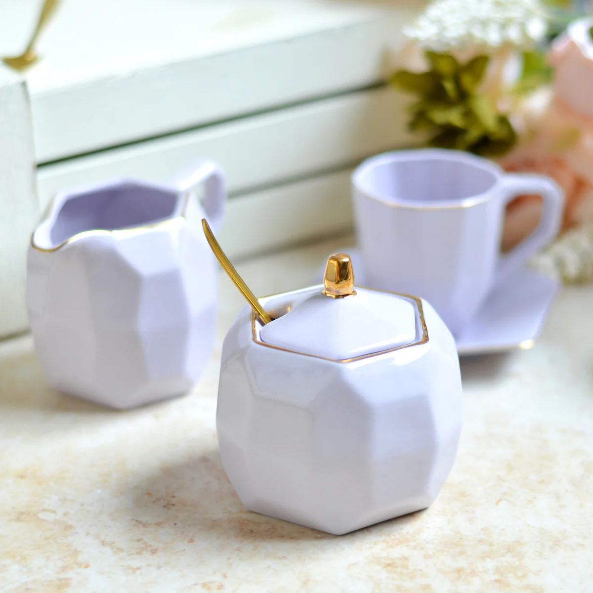 Modern Tea Set Purple - Image 5