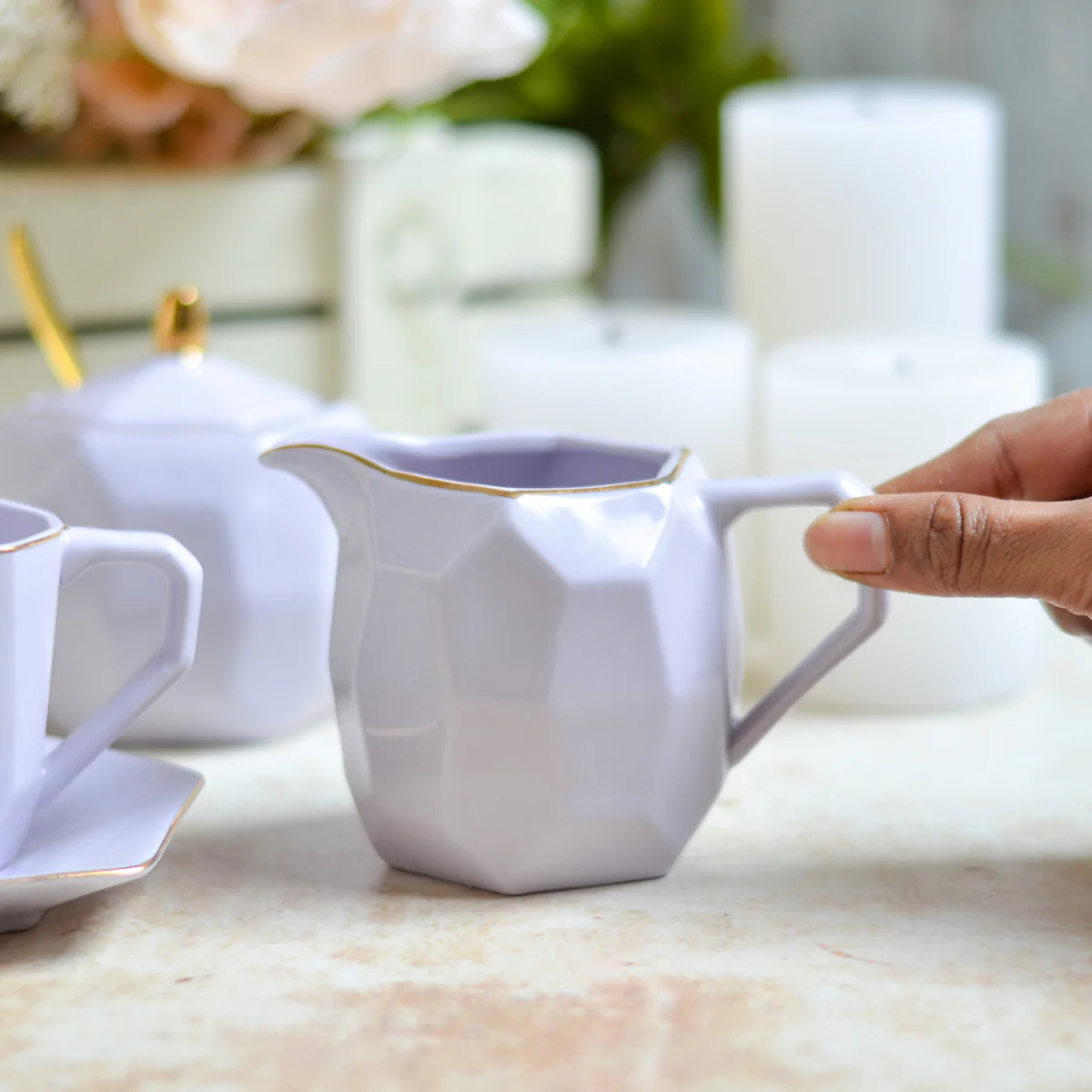 Modern Tea Set Purple - Image 8