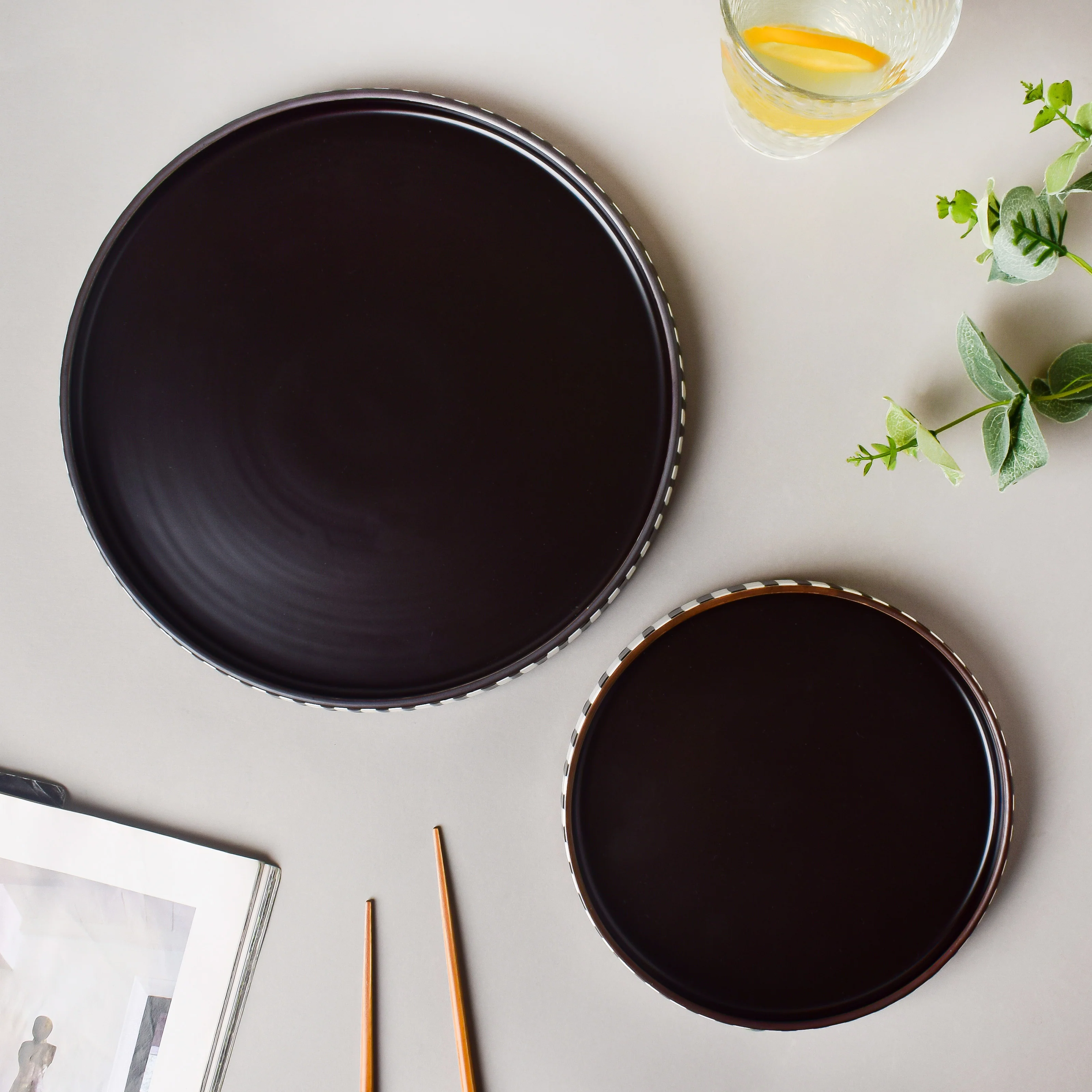Monochrome Black And White Dinner Plate 9.5 Inch - Image 6
