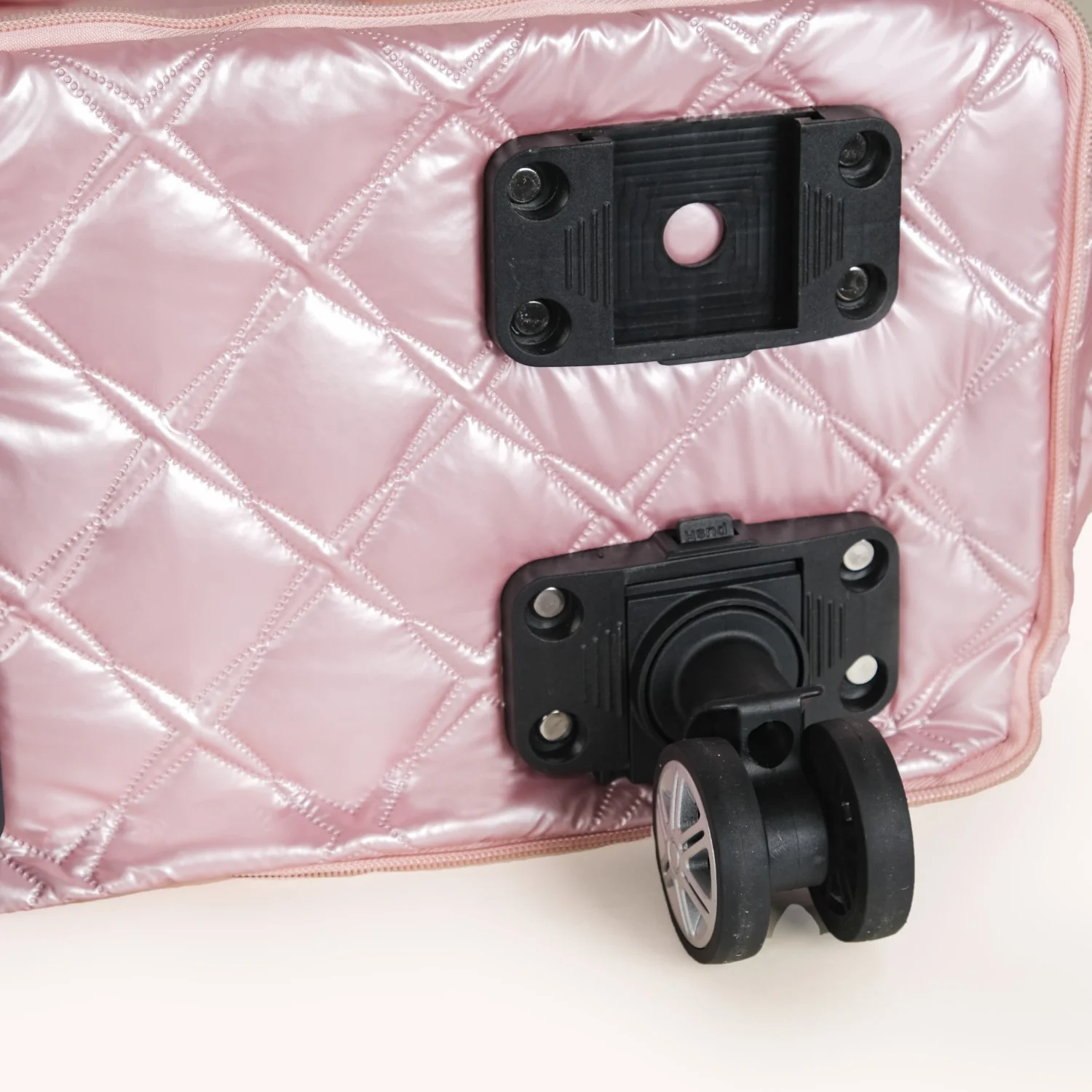 Movo Adjustable Travel Bag With Detachable Wheels Pearl Pink - Image 10