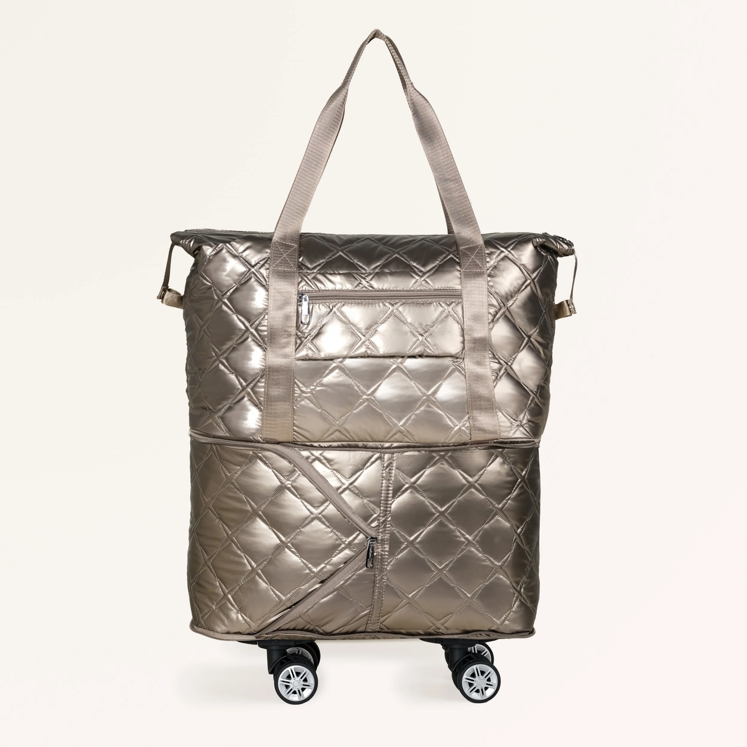 Movo Expandable  Bag With Detachable Wheels Metallic Brown - Image 11