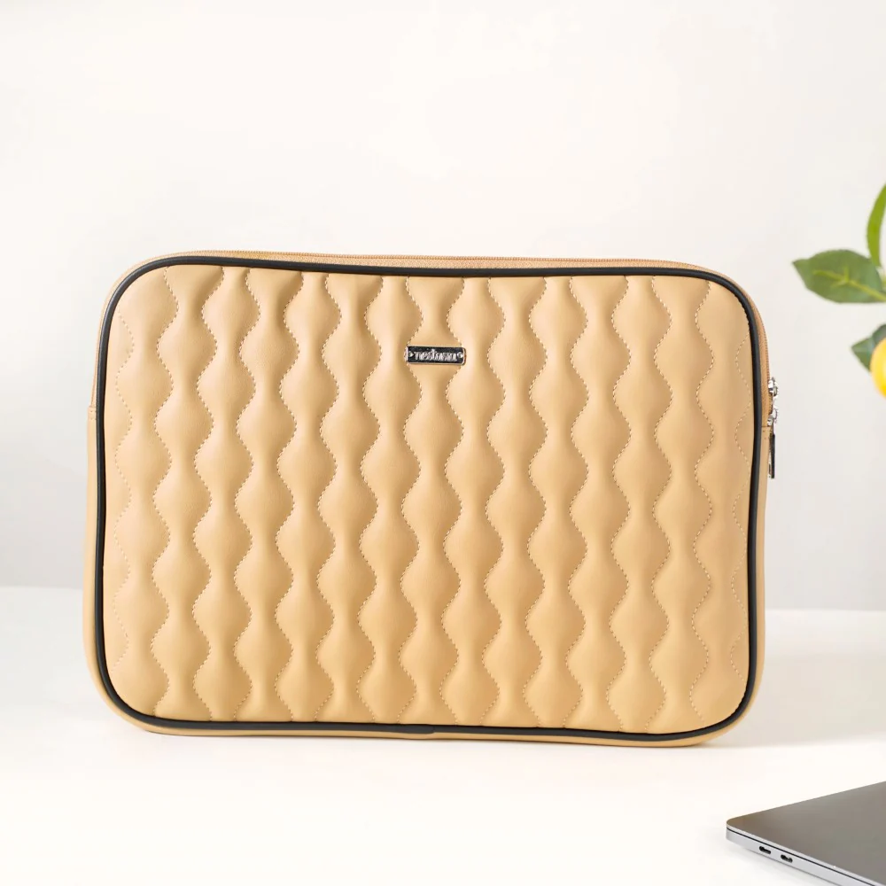 Multi Functional Water Resistant Laptop Sleeve Beige - Image 12