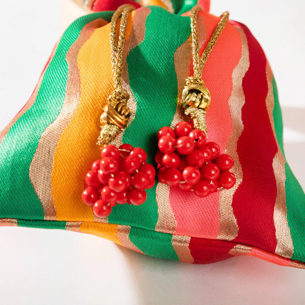 Multicolor Festive Potli Set Of 2 - Image 8