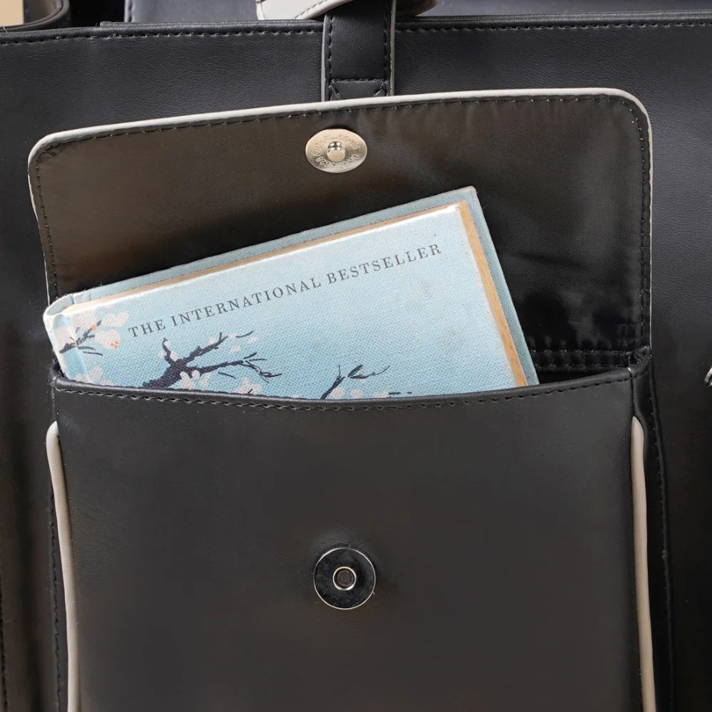 Multifunctional Designer Tote Bag Black - Image 10