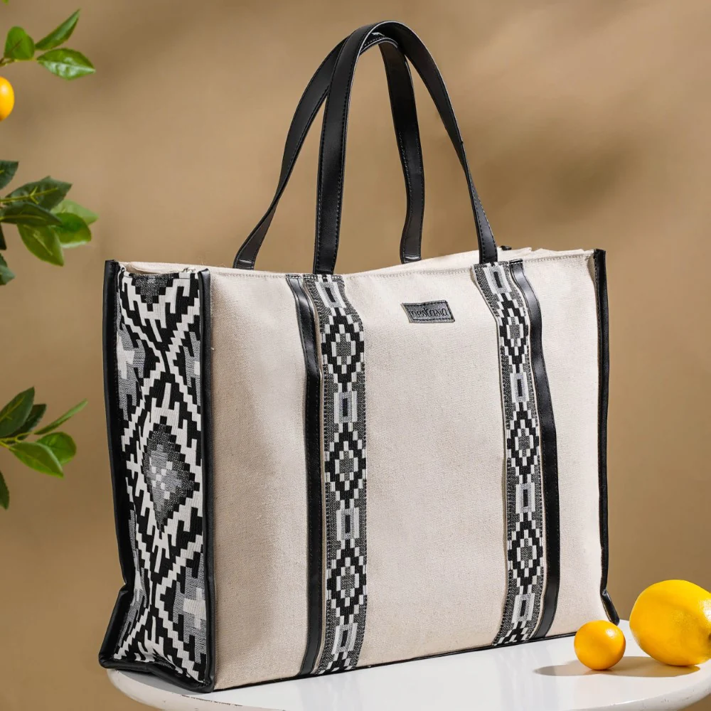 Nahua Canvas Magazine Tote Bag Large 17 X 12 Inch - Image 7