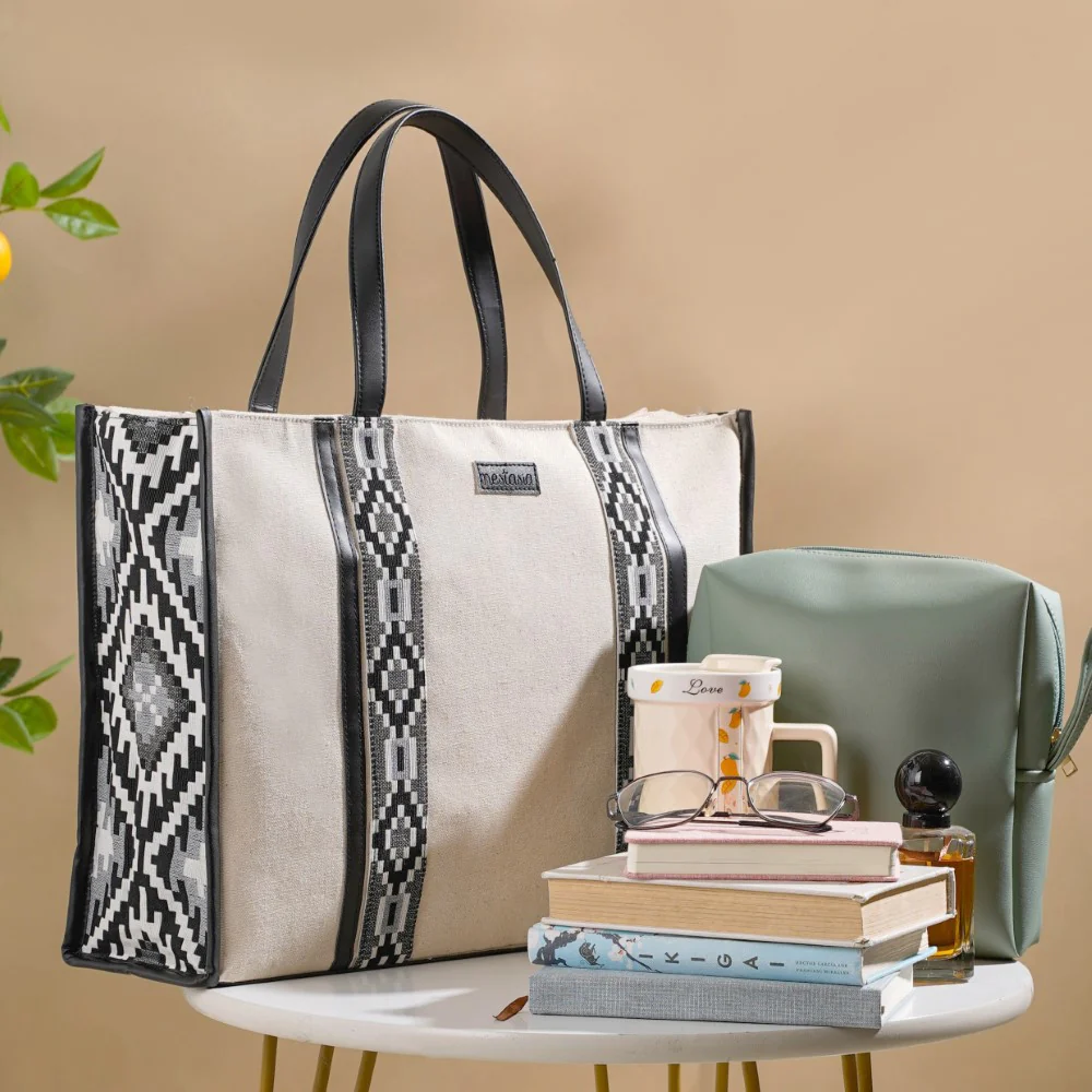 Nahua Canvas Magazine Tote Bag Set Of 2 - Image 10