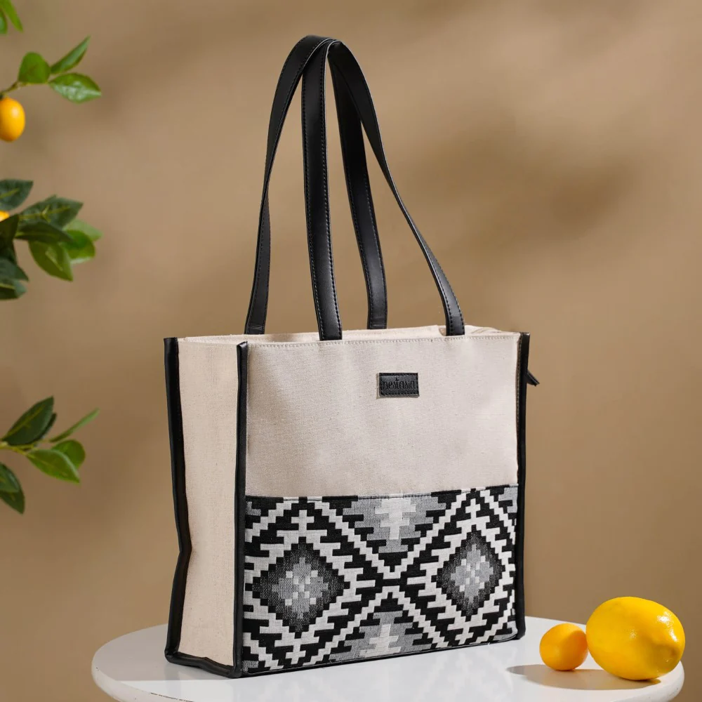 Nahua Canvas Magazine Tote Bag Set Of 2 - Image 9