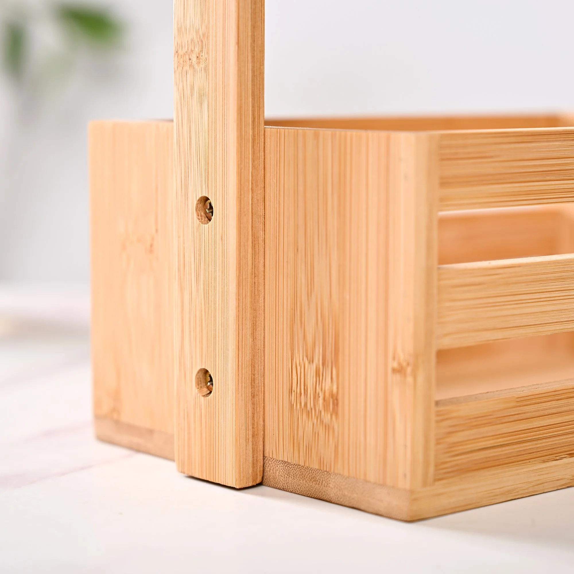 Natural Bamboo Crate Caddy - Image 8