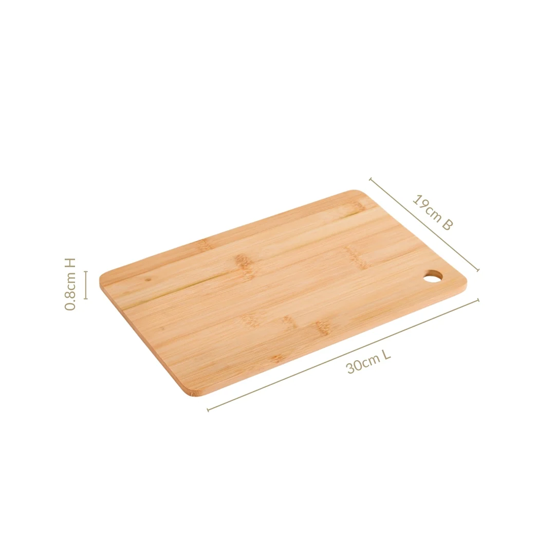 Natural Bamboo Serving Platter Chopping Board Set Of 3 - Image 4