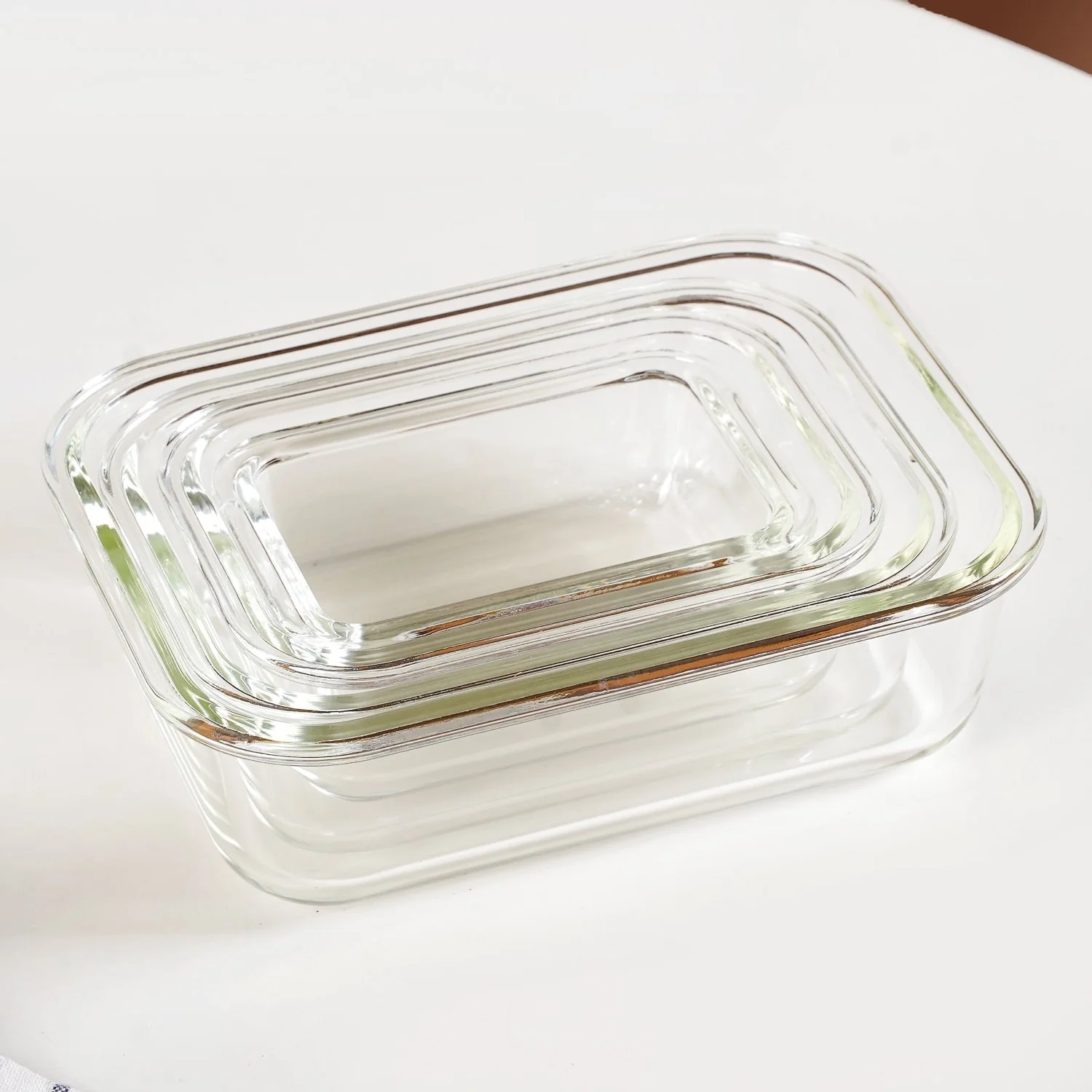 Nestro Leakproof Stackable Food Storage Lunch Box Set Of 4 Beige S 185ml M 370ml L 600ml XL 1000ml - Image 8