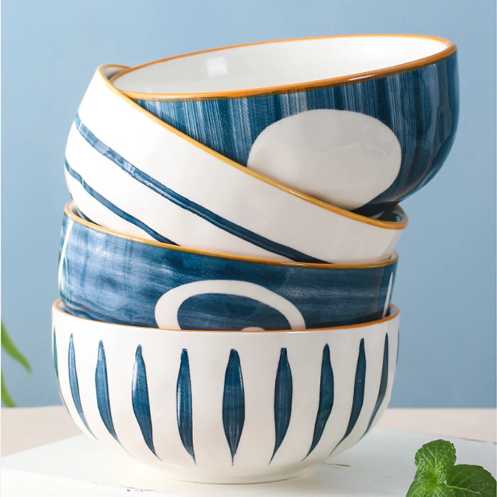 Nitori Swirl Ceramic Serving Bowl 650ml - Image 5