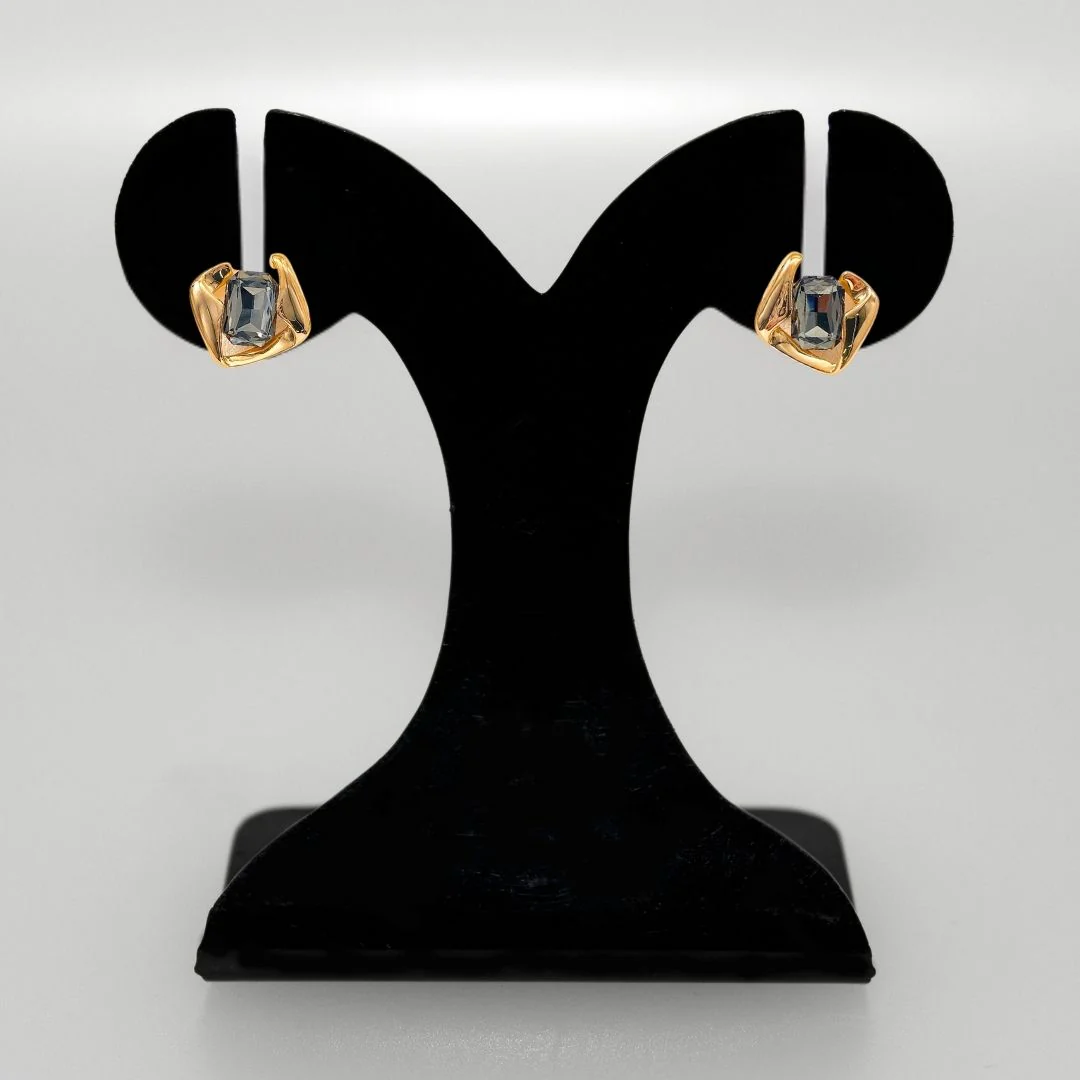 Noir Twist Statement Studs - Image 5