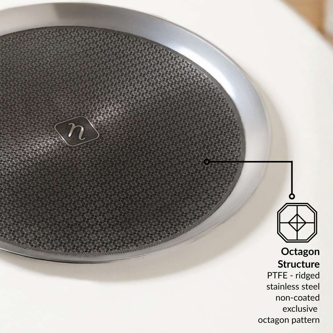 Non Stick Triply Induction Safe Honeycomb Dosa Tawa 32cm - Image 8