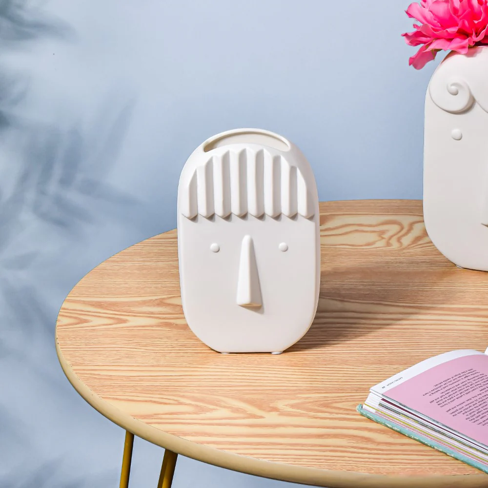 Nordic Ceramic Face Vase Medium - Image 6
