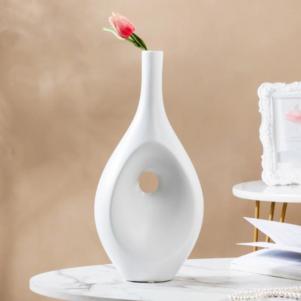 Nordic Hollow Vase White - Image 4