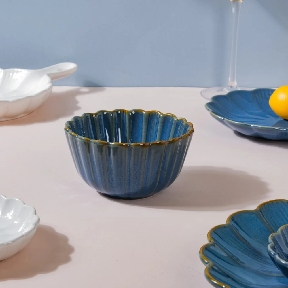Ocean Blue and White 28 Piece Dinner Set For 6 - Image 17