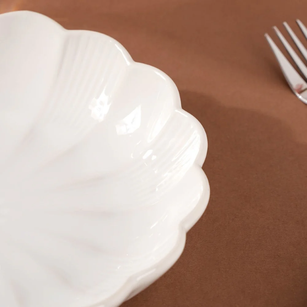Ocean Ceramic Salad Plate White 7 Inch - Image 3