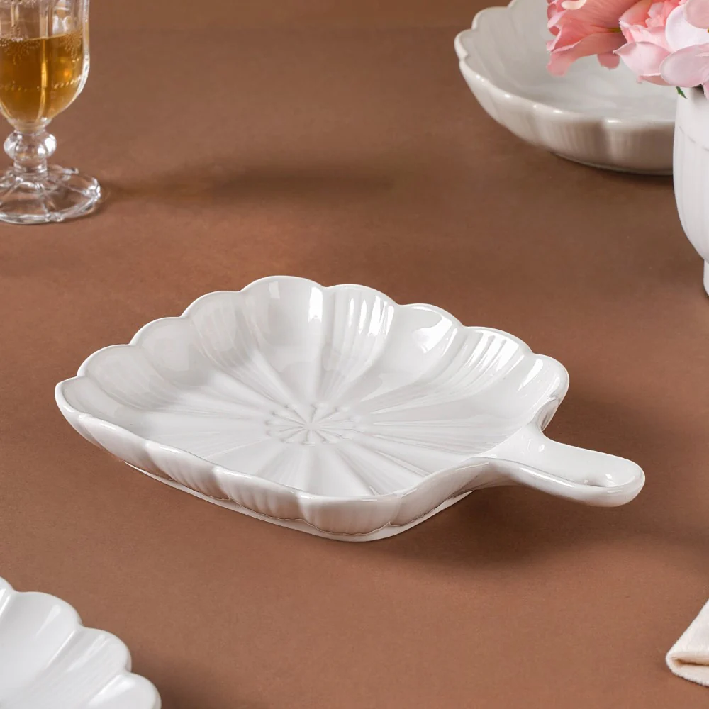 Ocean Square Plate with Handle White - Image 7