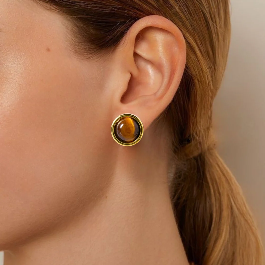 Ochre Dream Circle Studs - Image 5