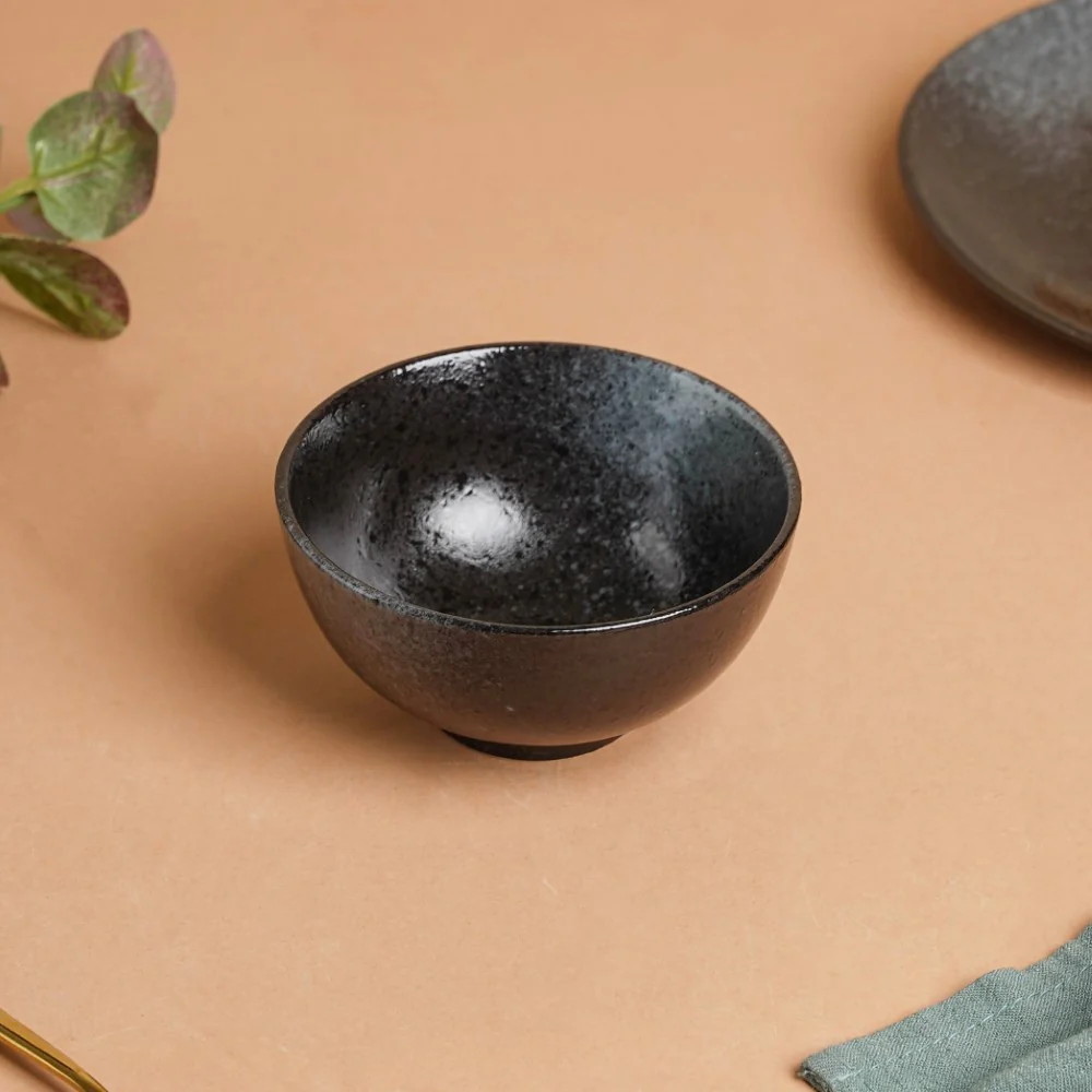 Onyx Finish Stoneware Snack Bowl 200ml - Image 2
