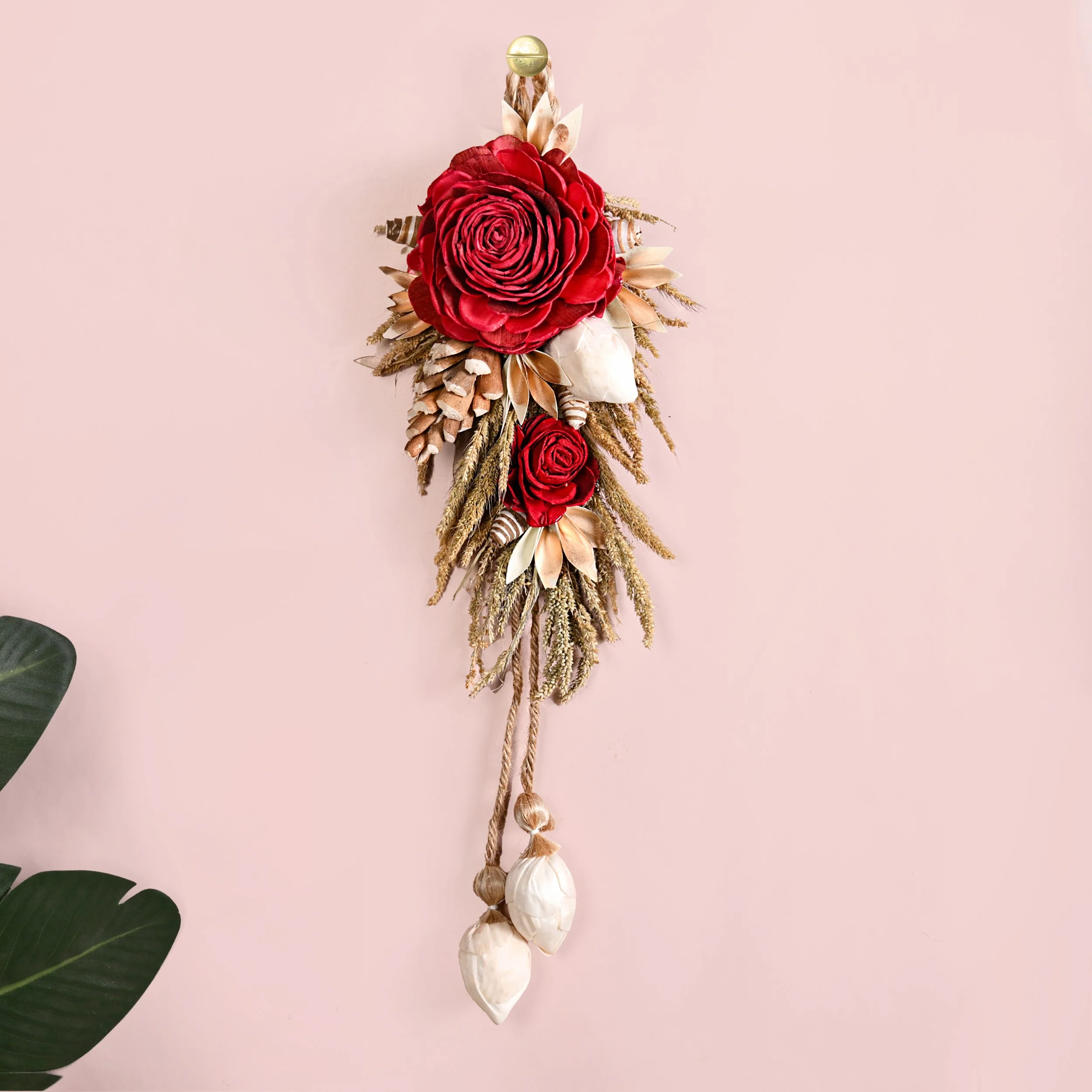 Organic Rose Festive Wall Decor Set Of 2 - Image 7