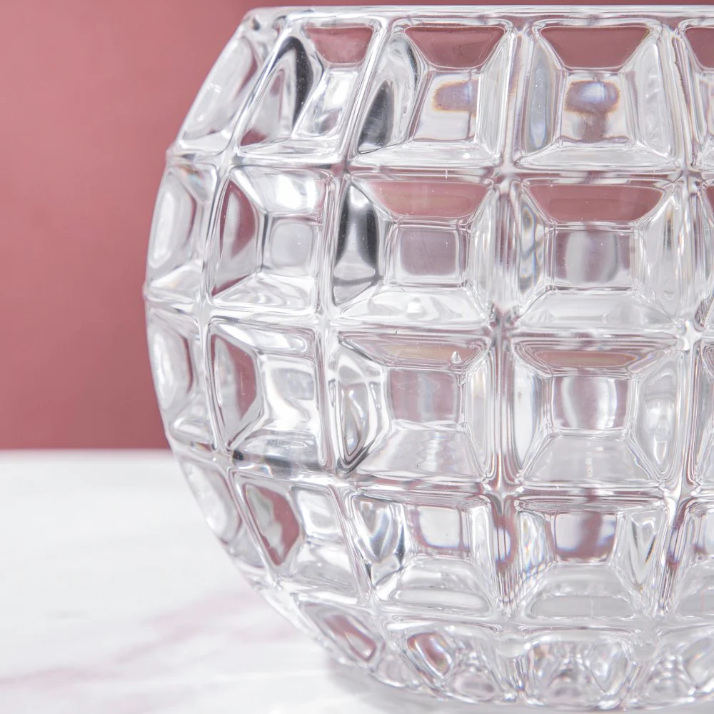 Ornate Crystal Glass Flower Vase Large - Image 4