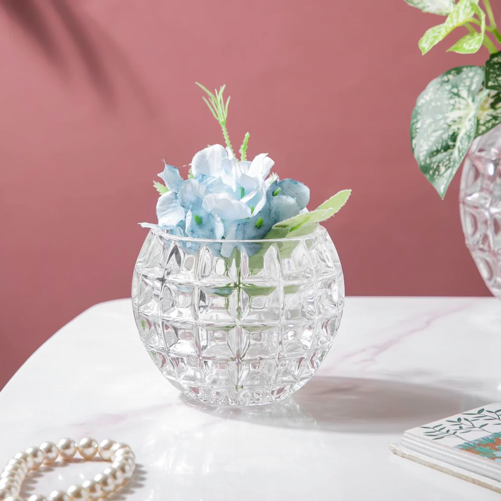 Ornate Crystal Glass Flower Vase Small - Image 3