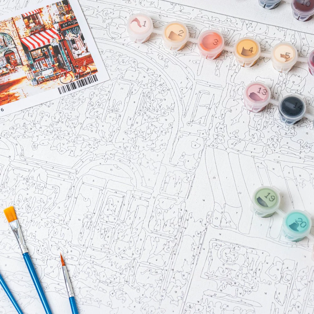 Parisian Scene DIY Painting By Numbers Kit - Image 6