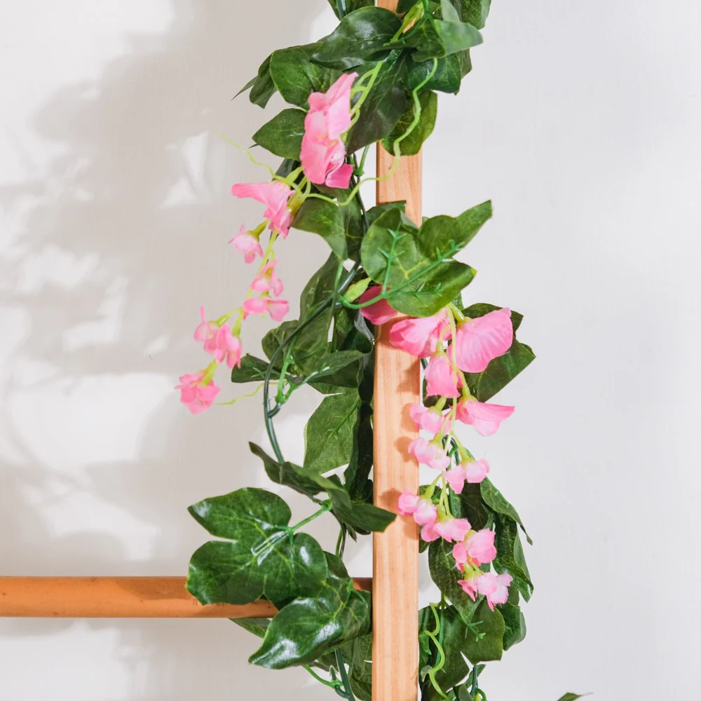 Party Decor Floral Vine Set of 2 Pink - Image 7