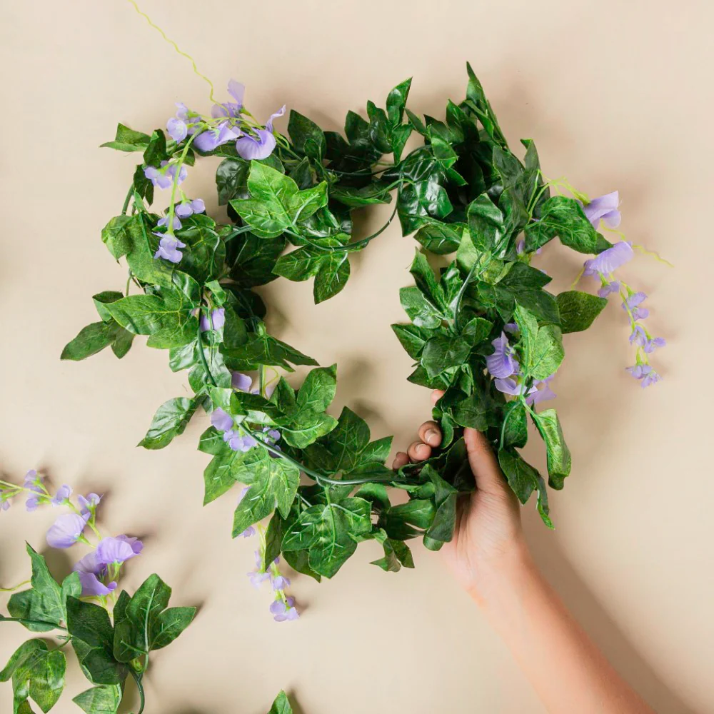 Party Decor Floral Vine Set of 2 Purple - Image 6