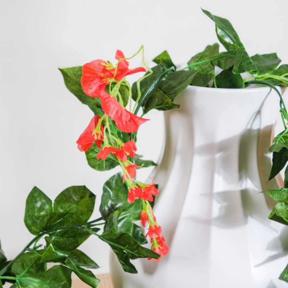 Party Decor Floral Vine Set of 2 Red - Image 8