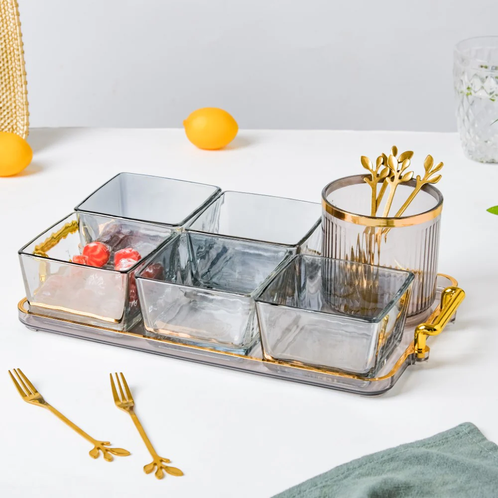 Party Snack Bowl With Tray Set of 13 - Image 3