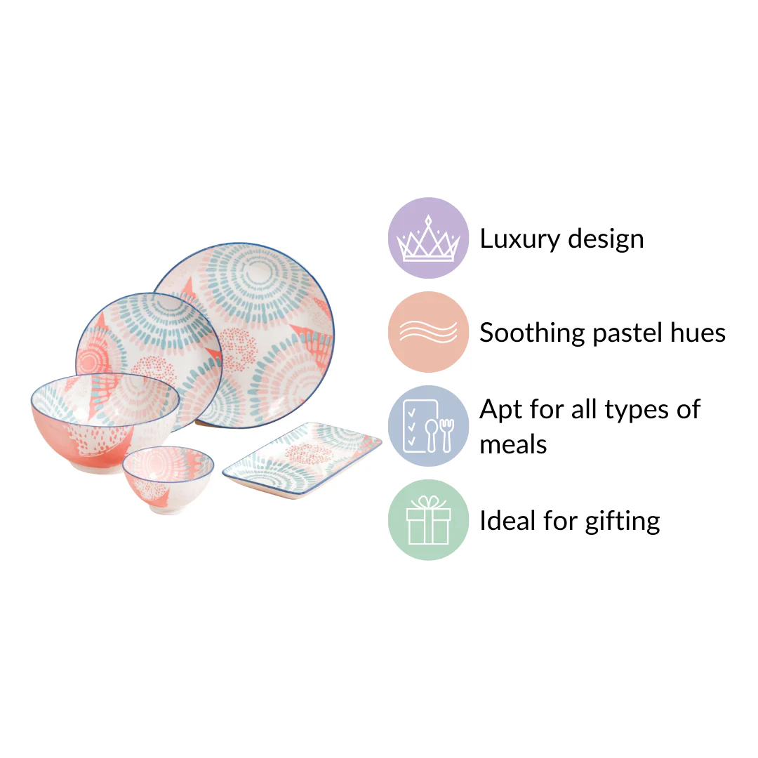 Pastel 22 Piece Dinner Set For 6 - Image 13