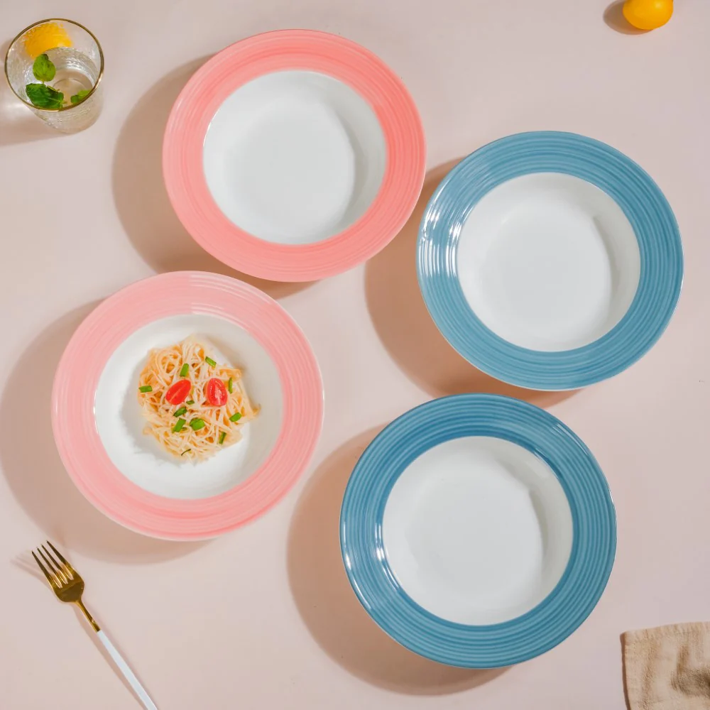 Pastel Pink Pasta Plate 500 ml Set Of 2 - Image 11