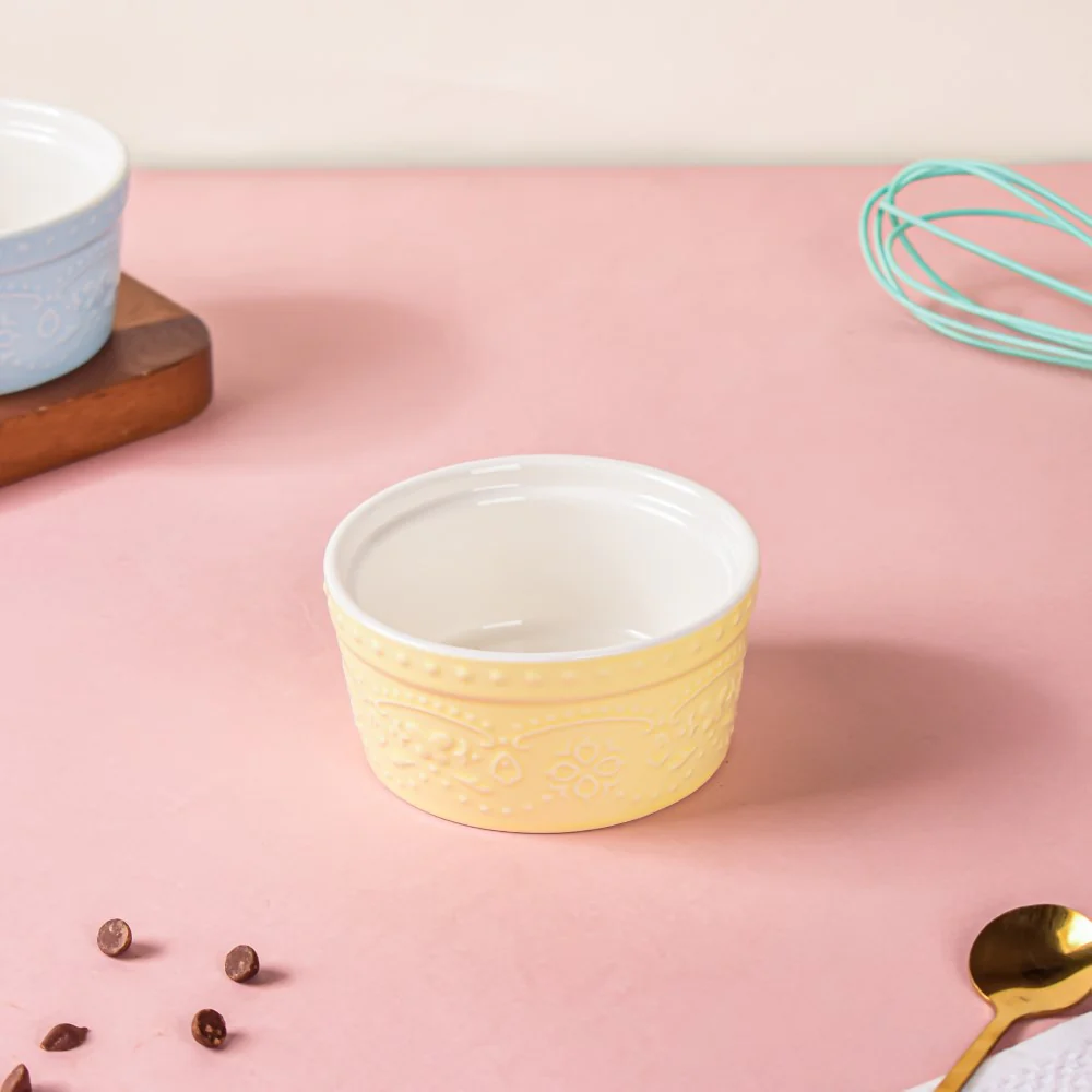 Pastel Yellow Sonder Textured Pudding Bowl - Image 6