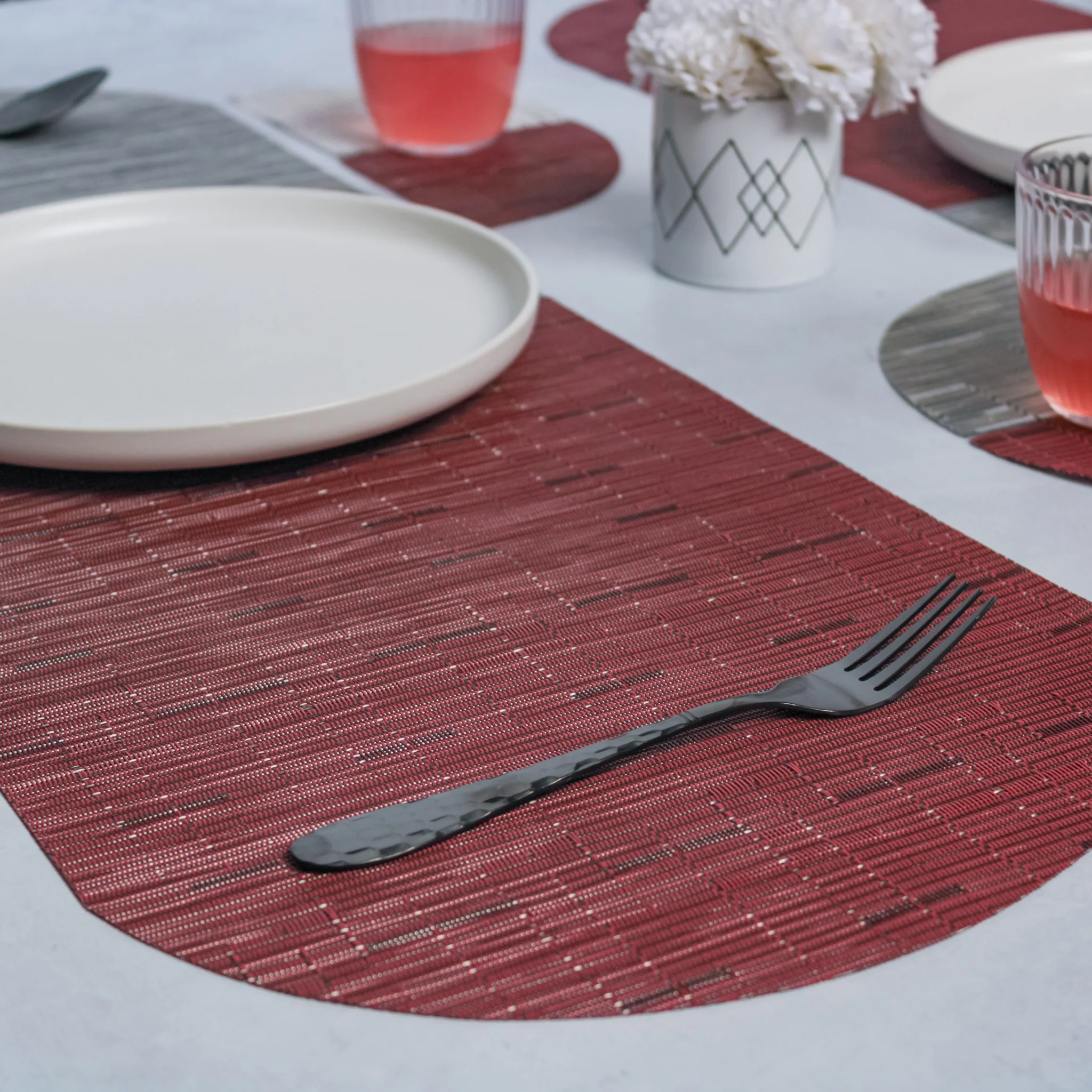 Patterned Coaster and Placemat Set - Image 13