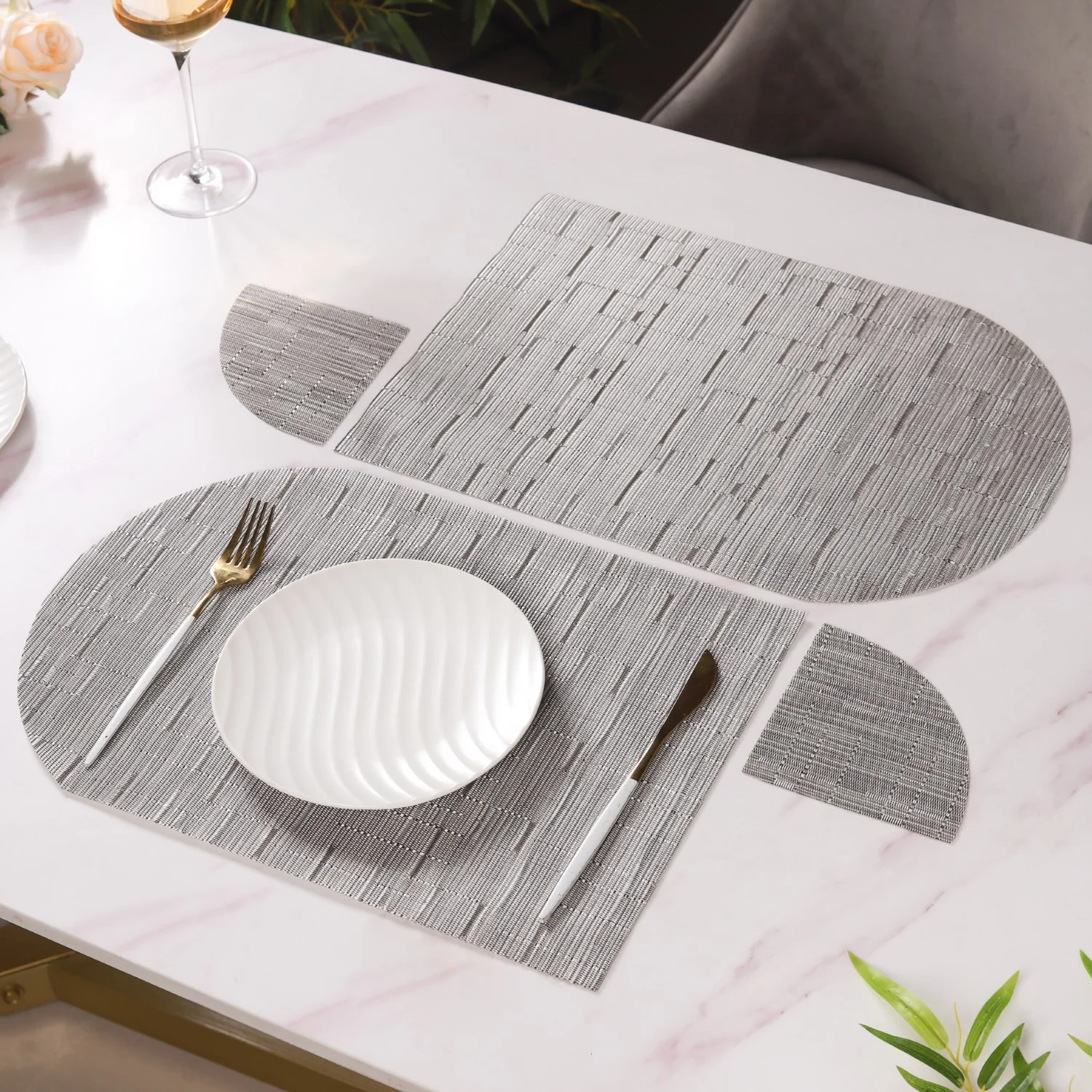 Patterned Coaster and Placemat Set - Image 6