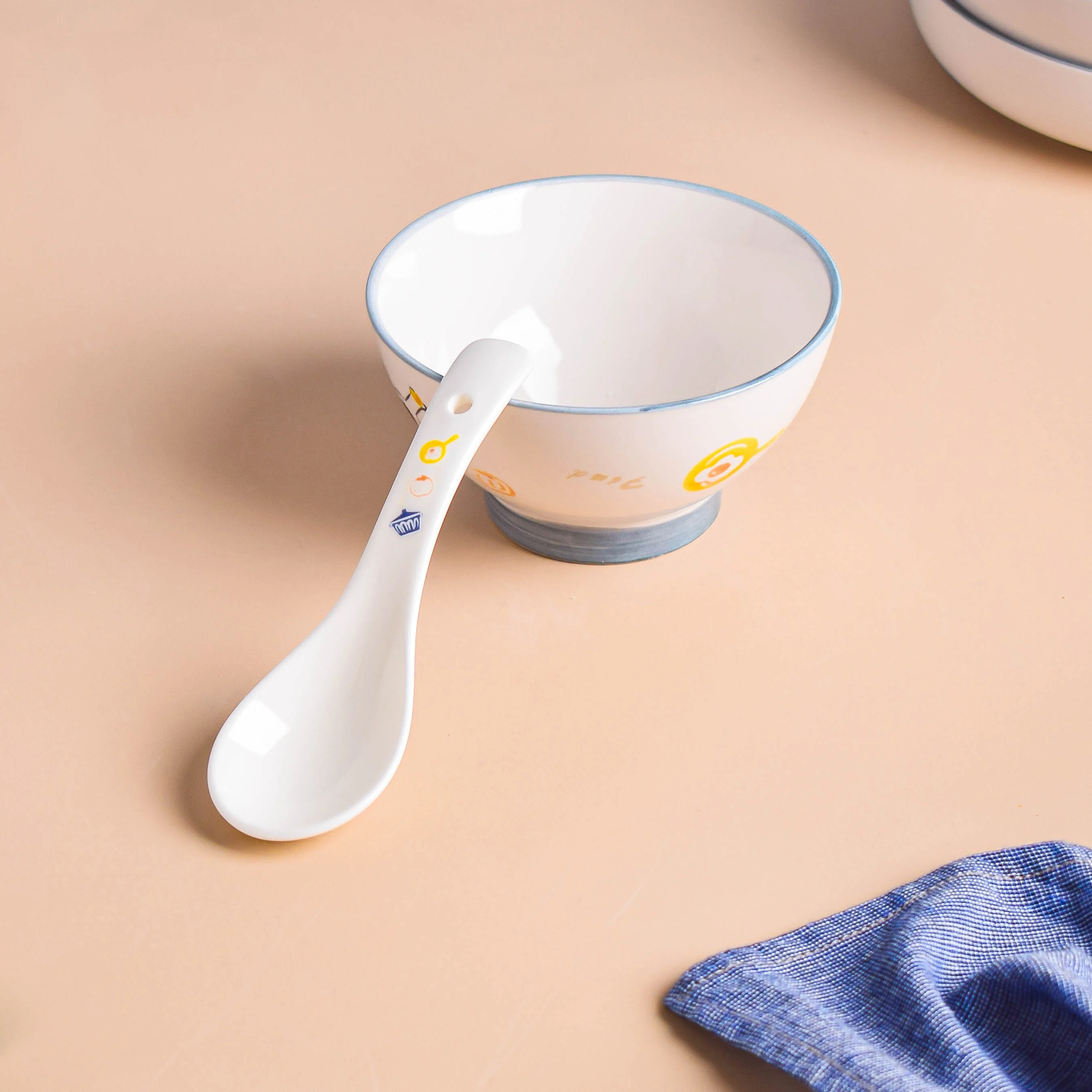 Patterned Soup Bowl Set For 4 - Image 11